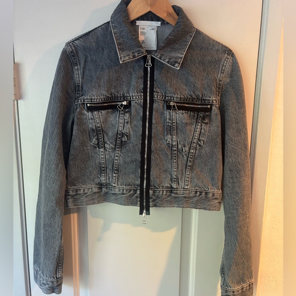 Helmut Lang Denim Jacket with zipper and pockets
